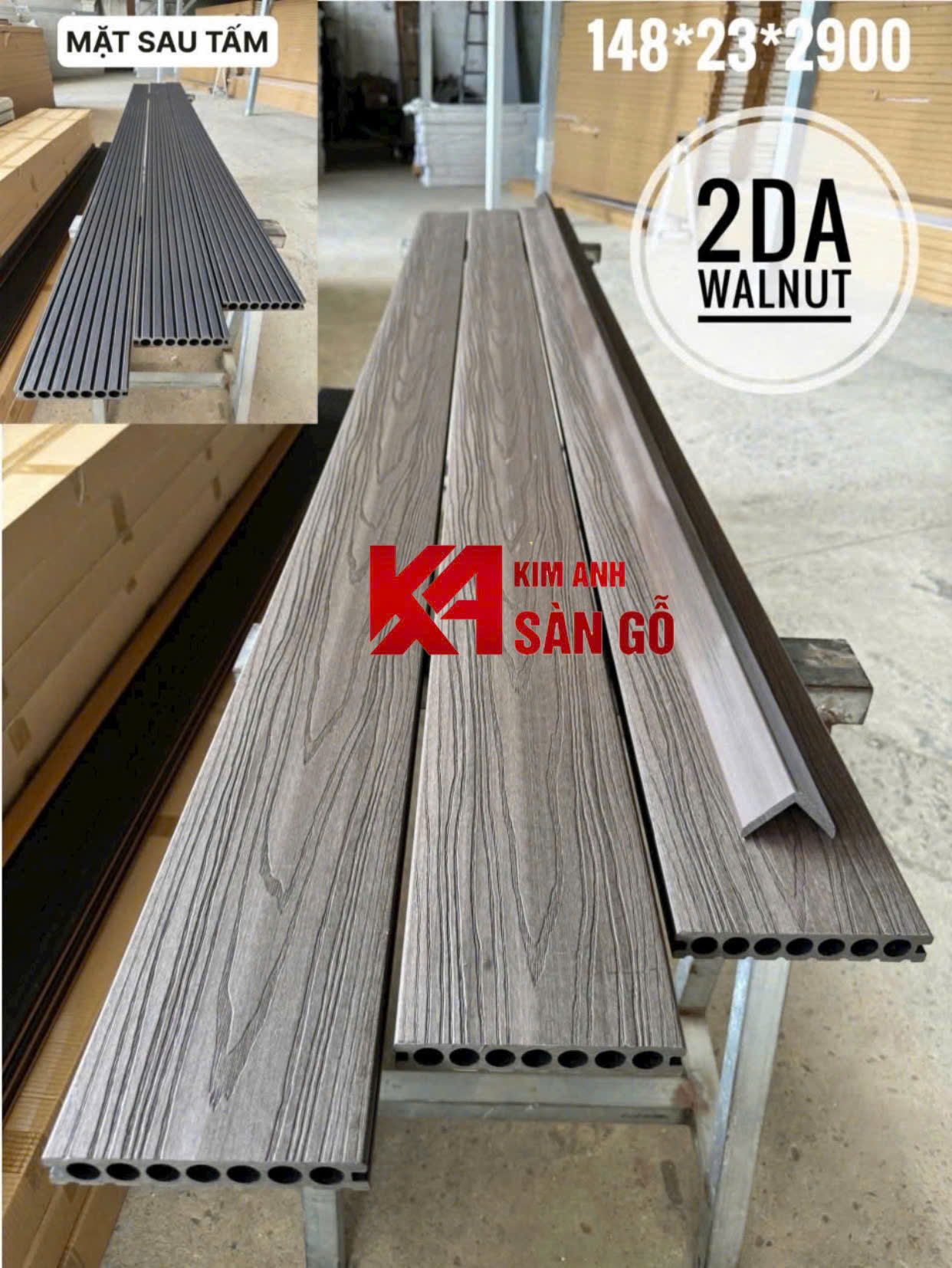 Sàn Gỗ Nhựa Lỗ Tròn 2Da HK-02 23mm